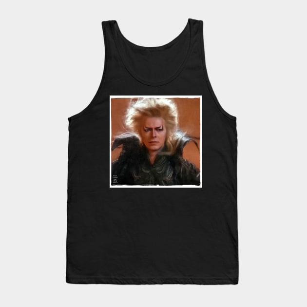 Labyrinth King of Goblins Bronze Painted Portrait Tank Top by OrionLodubyal